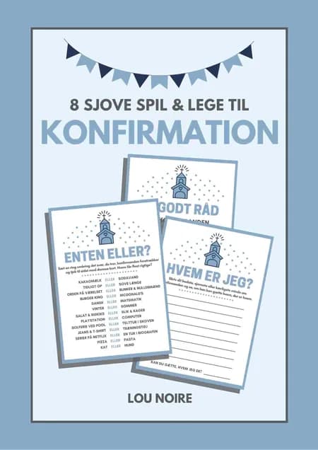 8 sjove spil og lege til konfirmation - blå af Lou Noire