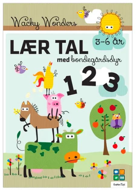 Aktivitetsbog Lær Tal med Wacky Wonders Bondegårdsdyr - 123 