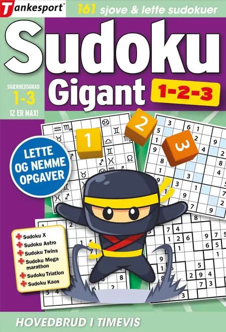 Sudoku GIGANT 1,2,3 af Keesing/Tankesport