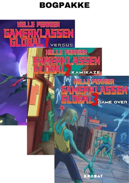 Bogpakke Gamerklassen Global trilogi af Helle Perrier