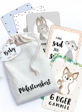 Milepælskort til baby af PRIK OG STREG