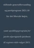 stiftende general-forsamling & partiprogram for det liberale højre