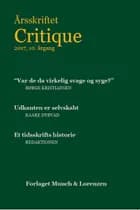 Årsskriftet Critique X 