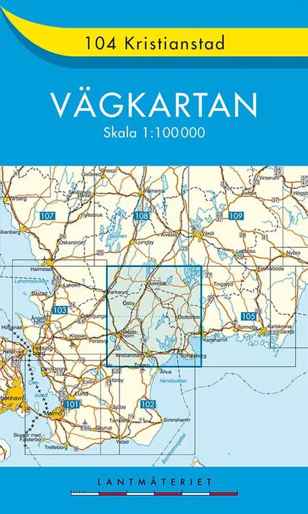Kristianstad 1:100.000 af Kartförlaget