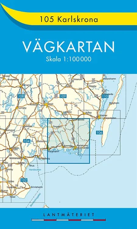 Karlskrona 1:100.000 af Kartförlaget