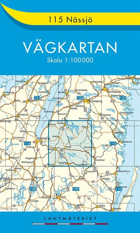 Nässjö 1:100.000 af Kartförlaget