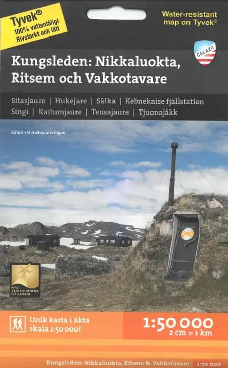 Nikkaluokta, Ritsem och Vakkotavare 1:50.000 af Calazo Förlag