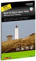Kyst til Kyst Stien vest : Blåvands Huk - Tofterup 1:25 000 af Calazo