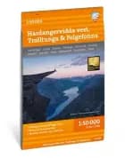 Hardangervidda vest, Trolltunga & Folgefonna 1:50 000