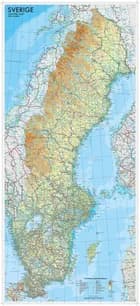 Sverige väggkarta 1:1 300 000 af Kartförlaget