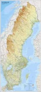 Sverige väggkarta 1:900 000