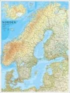 Norden väggkarta af Kartförlaget