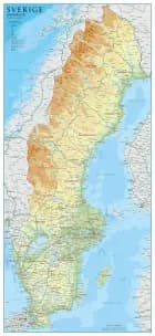 Sverige väggkarta 1:1 600 000