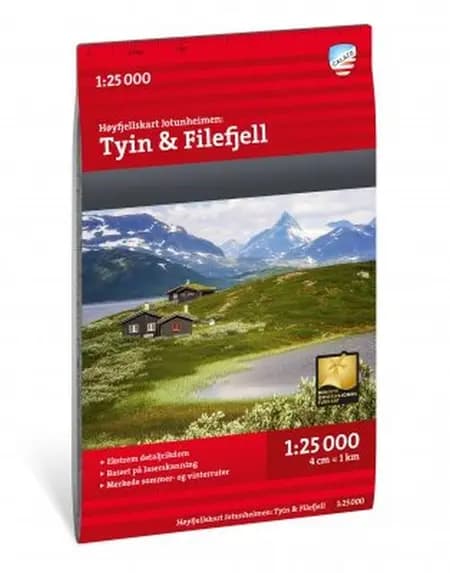 Jotunheimen : Tyin & Filefjell 1:25.000 af Calazo
