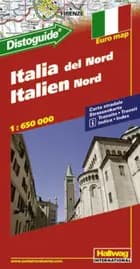 Hallwag, vejkort, Italien Nord (m/ distoguide)