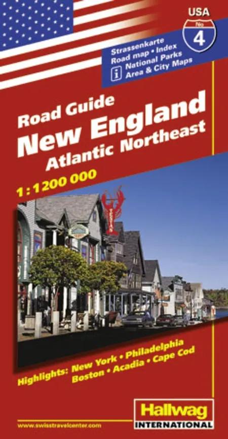 Hallwag, vejkort USA nr. 04: New England/Atlantic Northeast 
