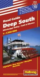 Hallwag, vejkort USA nr. 10: Deep South/Mississippi Valley/Gulf of Mexico