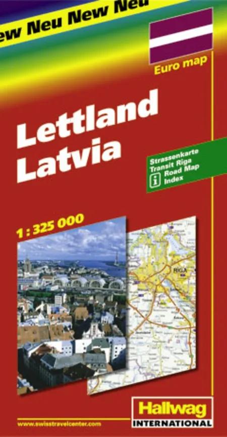 Hallwag, vejkort, Letland 