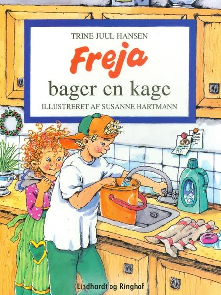 Freja bager en kage af Trine Juul Hansen
