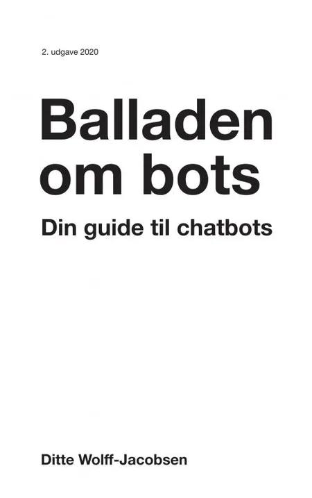 Din guide til chatbots af Ditte Wolff-Jacobsen