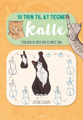 10 trin til at tegne katte af Justine Lecouffe