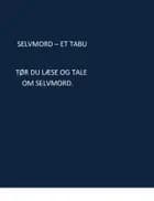 Selvmord - Et tabu emne
