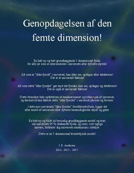 Genopdagelsen af den femte dimension! af J.E. Andersen
