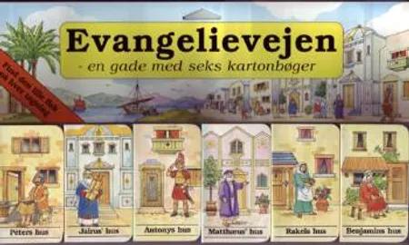 Evangelievejen - en gade med seks kartonbøger 