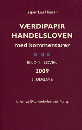 Værdipapirhandelsloven med kommentarer af Jesper Lau Hansen