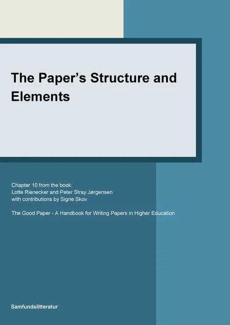 The paper's structure and elements af Lotte Rienecker