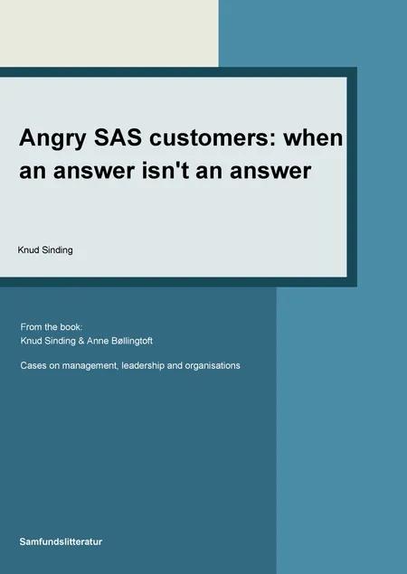 Angry SAS customers - when an answer is not an answer af Knud Sinding