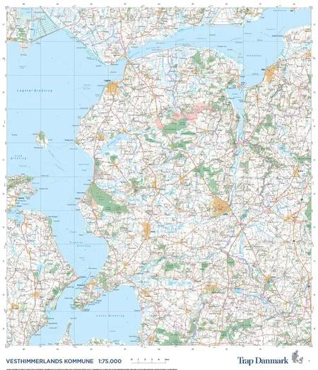 Trap Danmark: Kort over Vesthimmerlands Kommune af Trap Danmark