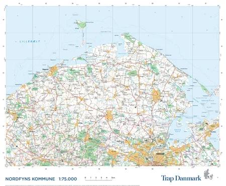 Trap Danmark: Kort over Nordfyn Kommune af Trap Danmark