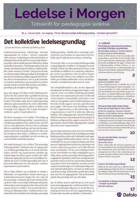 Ledelse i Morgen. Nr. 4. Januar 2020 (E-tidsskrift, pdf) af Lasse Reichstein