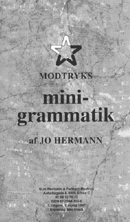 Modtryks minigrammatik af Jo Hermann