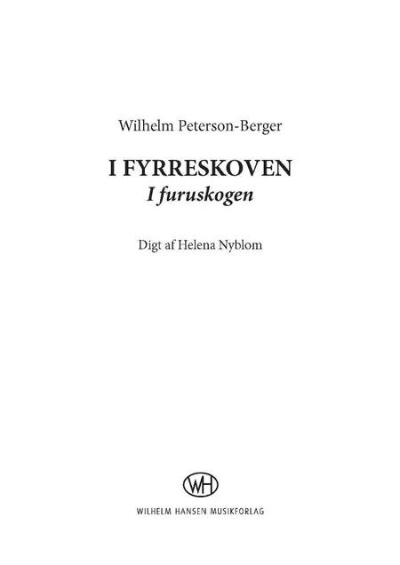 I fyrreskoven (I furuskogen) af Wilhelm Peterson-Berger