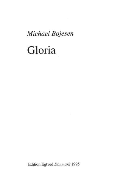 Gloria af Michael Bojesen