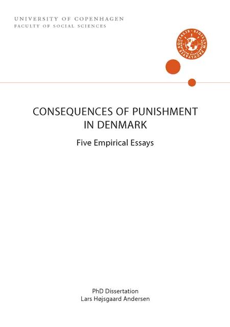 CONSEQUENCES OF PUNISHMENT IN DENMARK af Lars Højsgaard Andersen
