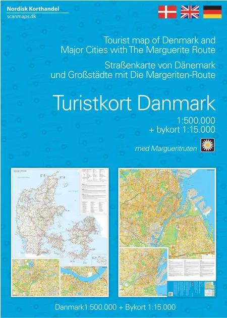 Turistkort Danmark med Margueritruten + bykort 