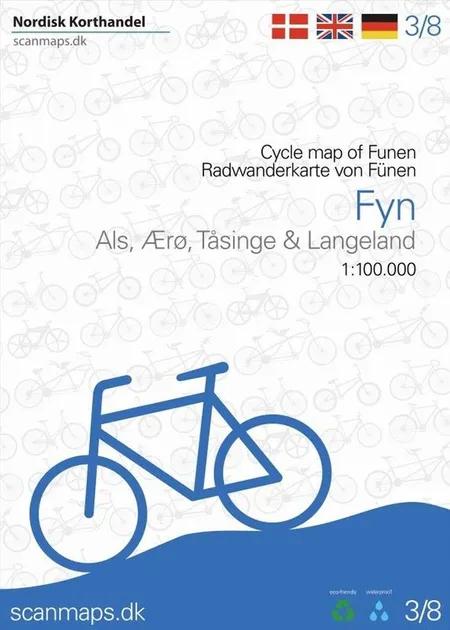 Fyn, Ærø, Tåsinge og Langeland Cykelkort 
