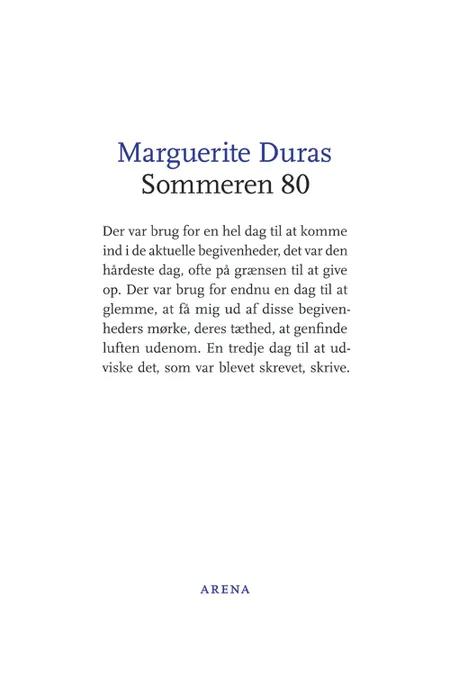 Sommeren 80 af Marguerite Duras