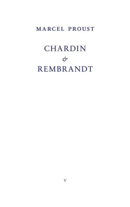Chardin og Rembrandt af Marcel Proust