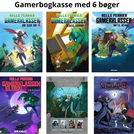 Bogkasse med 6 gamerbøger af Flere forfattere